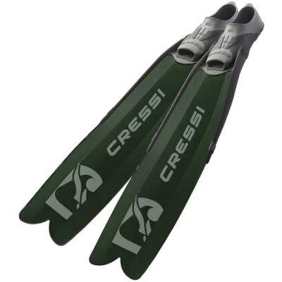Image de CRESSI Gara Modular Boost Fins Green Palme Longue Idéale pour la Plongée en Apnée et Chasse Sous Marine de Niveau Intermédiaire Avancé, Vert/Noir, 46/47, Unisexe Adulte