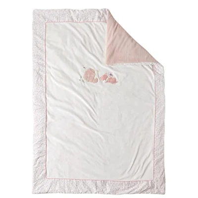 Image de Nattou Grande Couverture Douillette pour Bébé en Coton et Polyester, Renard Lapin, à Motif réversible, 135 x 100 cm, Alice Pomme, Rose