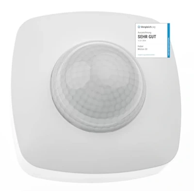 Image de Détecteur de présence HUBER Motion 30 360 pour l&#039;intérieur, Montage au Plafond avec 3 capteurs et lentilles matricielles, IP20 I 230V, adapté aux LED