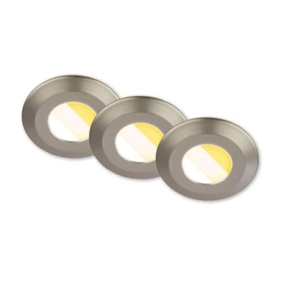 Image de Briloner Luminaire encastrable LED Klira, nickel mat, Ø9cm, IP44, intensité