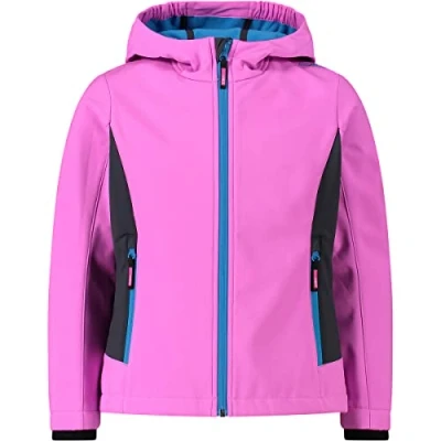 Image de CMP Veste Knit Tech pour enfant avec capuche fixe, Violet Fluo Titane, 152
