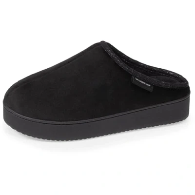 Image de Isotoner Chaussons Mules Femme Ultra Confortables, Modernes, avec Une Semelle Plateforme de 3,5 cm Noir 37