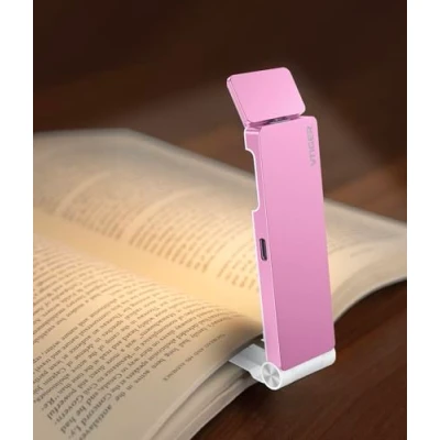 Image de VTIGER lampe de table rechargeable pour la lecture au lit clip LED réglable en 3 couleurs et 4 luminosité durable portable bookmark Light les fans livres enfants