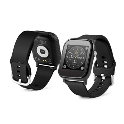 Image de Technaxx Allemagne Smartwatch résistante à l&#039;eau Sport Fitness Tracker Moniteur de fréquence Cardiaque température Fonction Anti Perte Montre connectée TX SW6HR