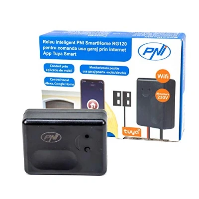 Image de Relais intelligent PNI SmartHome RG120 WiFi pour la commande d&#039;ouvre porte de garage surveillée via Internet avec Tuya Smart App