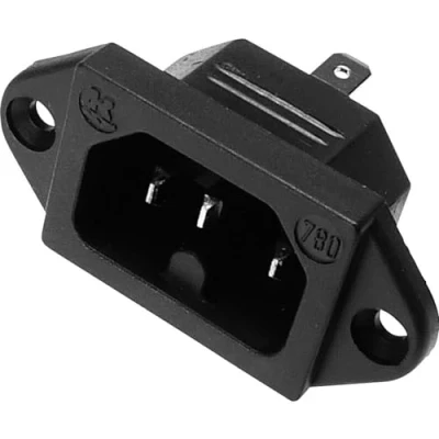 Image de Connectique pour appareils chauffants série (connecteur réseau) 780 Kaiser 780/sw embase mâle verticale Nbr total de pôles: 2 + PE 10 A noir 1 pc(s)