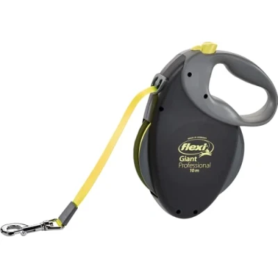 Image de Flexi, Laisse Chien Enrouleur Giant 8m, Chiens Forts et Costauds Jusqu&#039;à 50 Kg, Visibilité Accrue Sangle Couleur Néon, Système de Freinage Robuste Ergonomique, Made in Germany L 8m 50kg
