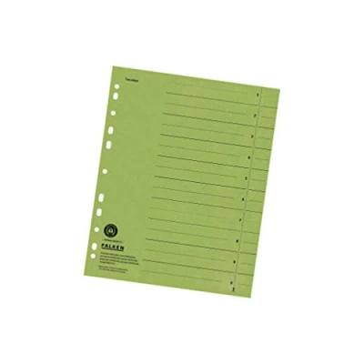 Image de Falken Diviseurs en carton recyclé A4 100er Pack vert