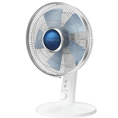 Image de Rowenta Turbo Silence Extrême+ Ventilateur de table, 4 vitesses, Puissant, Silencieux, Oscillation automatique VU2730F0, Blanc