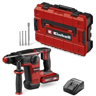 Image de Einhell Professional Marteau perforateur sans fil TP HD 18/28 Li BL +4 (1 X 3,0 Ah+) Power Change (18 V, charbon, 3 J, SDS Plus, 4 fonctions, accessoires, avec batterie Ah Plus et chargeur)