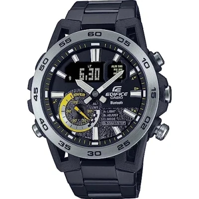 Image de Casio Montre Quartz Homme 52.00mm avec Cadran Noir analogique et Bracelet en Plastic/Resin ECB 40DC 1AEF