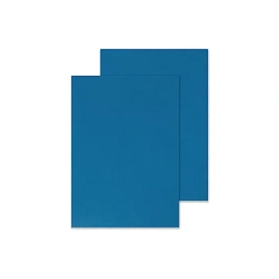 Image de Q Connect Lot de 100 protège documents Effet cuir Bleu Format A4