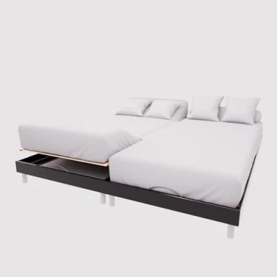 Image de Drap housse TPR en coton 57 fils 2x80x200 cm UNI blanc, par Soleil d&#039;Ocre