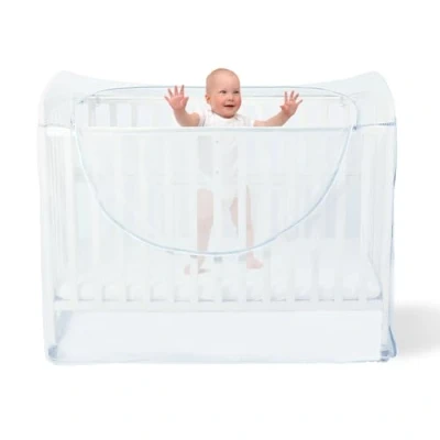 Image de Orzbow Universel Moustiquaire Lit Bebe,Respirant Parapluie avec Fermeture Éclair,Stable À Mailles Denses de Berceau Cododo,Accès Facile (Blanc)