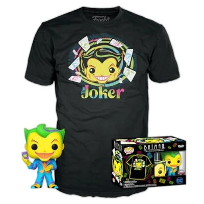 Image de Funko Pop! &amp; Tee: DC Joker (BKLT) Extra Large (XL) Comics T Shirt Vêtements avec Une Figurine en Vinyle à Collectionner Idée de Cadeau Jouets et Top Manches Courtes Les Hommes