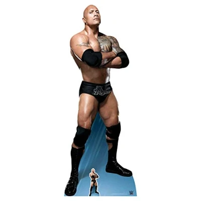 Image de STAR CUTOUTS Découpe en Carton « The Rock Arms Folded Do You Like Pie ? Dwayne Johnson » Multicolore 195 x 74 cm