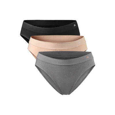 Image de Danish Endurance Seamless 3 PACK Slip, Femme, Taille: Medium, Multicolor black dark grey nude beige