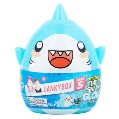 Image de LankyBox Mystery Thicc Shark Glow Pack avec 5 jouets passionnants à découvrir l&#039;intérieur, produit sous licence officielle