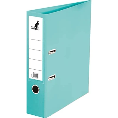 Image de Kangaro classeur en polypropylène Dos de 7,5 cm Format A4 Turquoise (Classeur à anneaux, levier, porte lettres)
