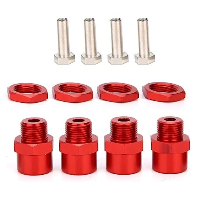 Image de Tbest RC Hex Conversion Adapter, Car 12mm à 17mm Wheel Adapter Accessoires pour Sakura D4 HSP 94123 1/10 Car(rouge)