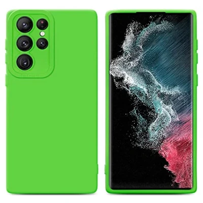 Image de Coque pour Samsung Galaxy S22 ULTRA en FLUID VERT Housse de protection Étui silicone TPU flexible Neuf