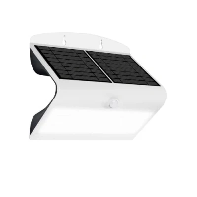 Image de Luceco Solar LED Guardian Applique murale avec capteur de mouvement PIR, 6,8 watts, blanc