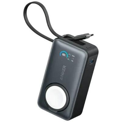 Image de Anker MagGo Chargeur Rapide Batterie Externe 10.000mAh Noir Apple Watch