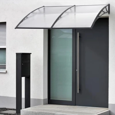 Image de Auvent de Porte d&#039;Entrée Mellerud 200 x 100 cm Noir Transparent