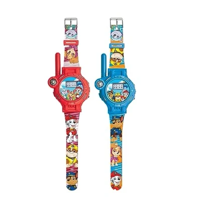 Image de Lexibook, La Pat&#039; Patrouille, Montres Talkie Walkies, 2 pièces, portée jusqu&#039;à 200m, Lampe de Poche, Boussole, Rechargeables, Bleu/Rouge, DMWTW1PA