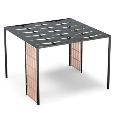 Image de Blumfeldt Shade Cove Vert Pergola en toile 3x3 m Pare vue thermolaqué résistant aux intempéries Noir
