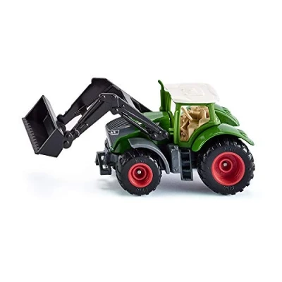 Image de siku 1393, Tracteur Fendt 1050 Vario avec Chargeur Frontal, Vert/Noir, frontal mobile, Cabine amovible, Pneus en caoutchouc