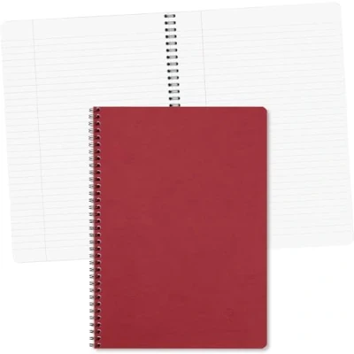 Image de Clairefontaine 781452C Collection Age Bag Un Cahier à Spirale Rouge A4 21x29,7 cm 100 Pages Lignées avec Marge Papier Blanc 90 g Couverture Carte Lustrée Grain Cuir