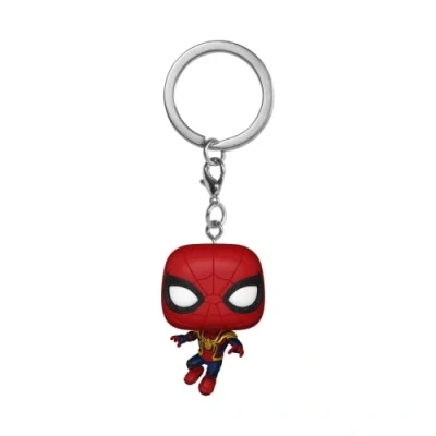 Image de Funko Pop! Keychain: Spiderman No Way Home 2021 Spider Man Leaping SM1 Mini Figurine en Vinyle à Collectionner Porte clés Fantaisie Cadeau de Noël Idée Produits Officiels