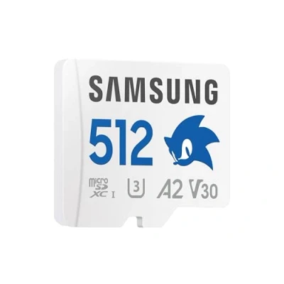 Image de Samsung Carte mémoire microSDXC Sonic Pro Plus, Interface UHS I, 512 Go, Vitesse de Lecture jusqu&#039;à 180 Mo/s, Toujours Plus pour Les Consoles, MB MD512SA/LC1, avec Adaptateur SD