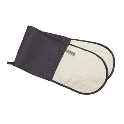 Image de Le Creuset Double Gant avec Boucle, Taille Unique, Coton, Flint, 95001000444000