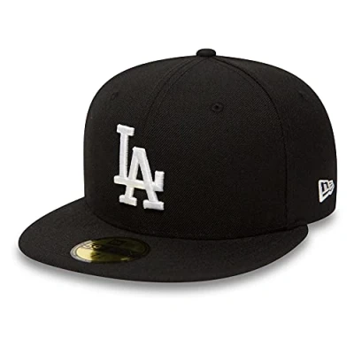Image de New Era Los Angeles Dodgers Cap 59Fifty Basecap Baseball Fitted Kappe MLB Schwarz 7 5/8 61cm (XL)