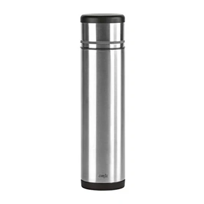 Image de Emsa 509239 MOBILITY Bouteille isotherme avec gobelet, fermeture Safe Loc, 1 L, Acier inoxydable/anthracite noir