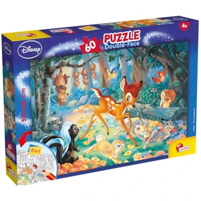 Image de Lisciani Bambi BAMBIE Puzzle Recto/Verso 60 PIECES 47932, Multicolore, Taille Unique