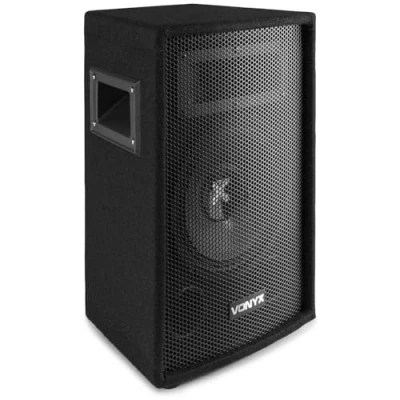 Image de VONYX SL8 Enceinte Sono Passive, Puissance 400 Watts, Woofer 8 Pouces, Solide et Facile à Transporter avec Ses Poignées, Montage sur Pied, Disco Idéale pour DJ Mobiles Soirées