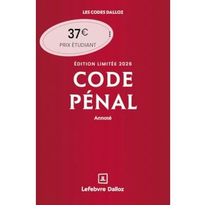Image de Code pénal 2026 annoté. Édition limitée. 123e éd.