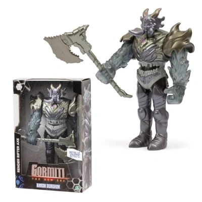 Image de Gormiti, Figurine articulée 27 cm, Gormiti avec Son Arme, Modèle Baron Durghon, pour Les Enfants à partir de 4 Ans, GRV091, Multicouleur