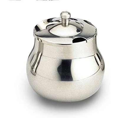 Image de Cafe Ole Royal Collection Sucrier et couvercle en acier inoxydable 18/8 avec bec verseur soudé à l&#039;argon 343 ml
