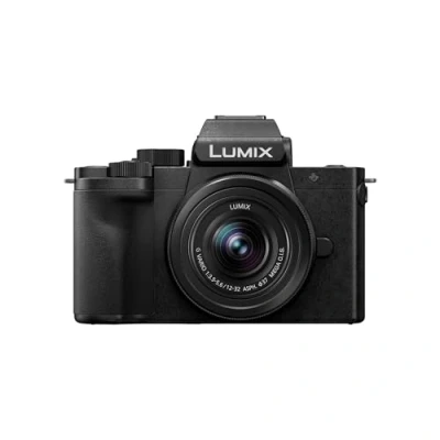 Image de Panasonic Lumix G100D Appareil Photo Hybride + Objectif 12 32mm (Capteur 4/3 20.3MP, Vidéo 4K/ 30p, OZO Audio by Nokia, Mode Selfie Vidéo, Stab.) Noir Version Française