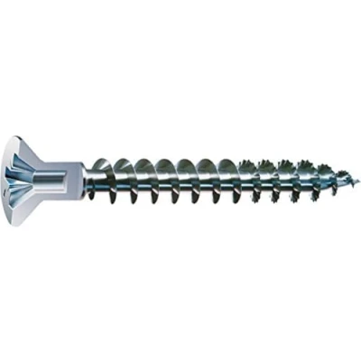 Image de SPAX WIROX A3J 0271010450505 Lot de 500 vis universelles avec trou tête, 4,5 x 50 mm, cruciforme Z2, petite tête fraisée (Ø 5 mm), filetage complet,