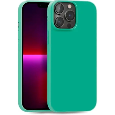 Image de MyGadget Coque pour iPhone 13 Pro Max Case TPU Souple Cover Protection Extra Fine Étui Coloré Anti Choc et Rayures Vert émeraude