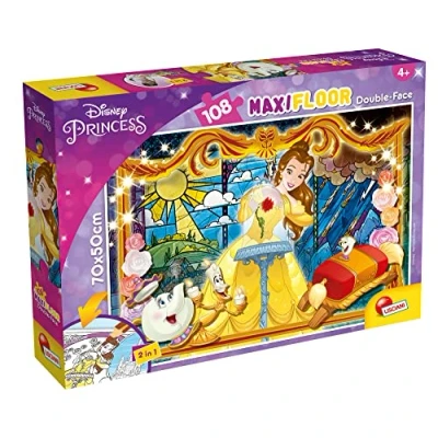 Image de Liscianigiochi Disney Puzzle Df Maxi Floor 108 Belle et La Bête, 91775, Non applicable