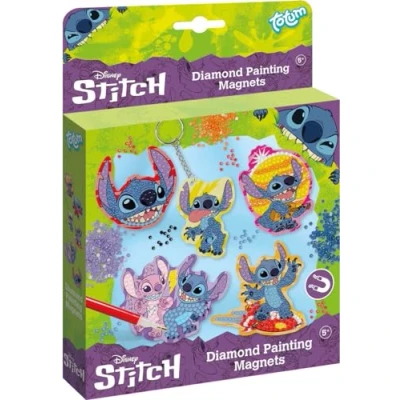 Image de TM ESSENTIALS Stitch DIY diamant et plaisir magnétique : motifs de couture mignons avec plus 800 strass colorés/porte clés