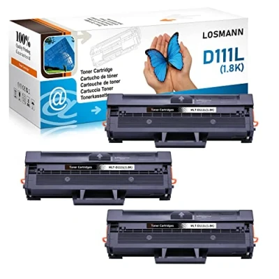 Image de LOSMANN D111L Compatible Cartouche de Toner Remplacement pour Samsung MLT D111S Xpress SL M2026 M2070 M2020W M2020 M2022 M2022W M2026W M2070W M2070F M2070FW (3 Noir)
