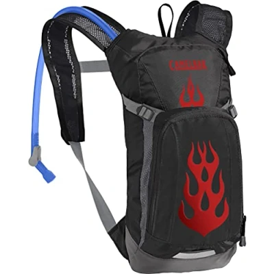 Image de CAMELBAK Mini Mule Sacs D&#039;Hydratation Mixte Enfant, Black/Flames, 3