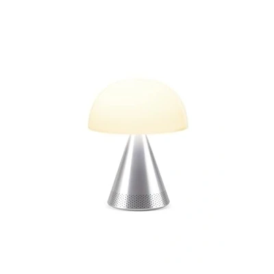 Image de Lexon MINA L Audio Lampe Champignon Portable et Enceinte Bluetooth rechargeable, à poser sans fil avec 9 couleurs de lumière Variateur d&#039;intensité, jusqu&#039;à 24h d&#039;autonomie Alu Poli